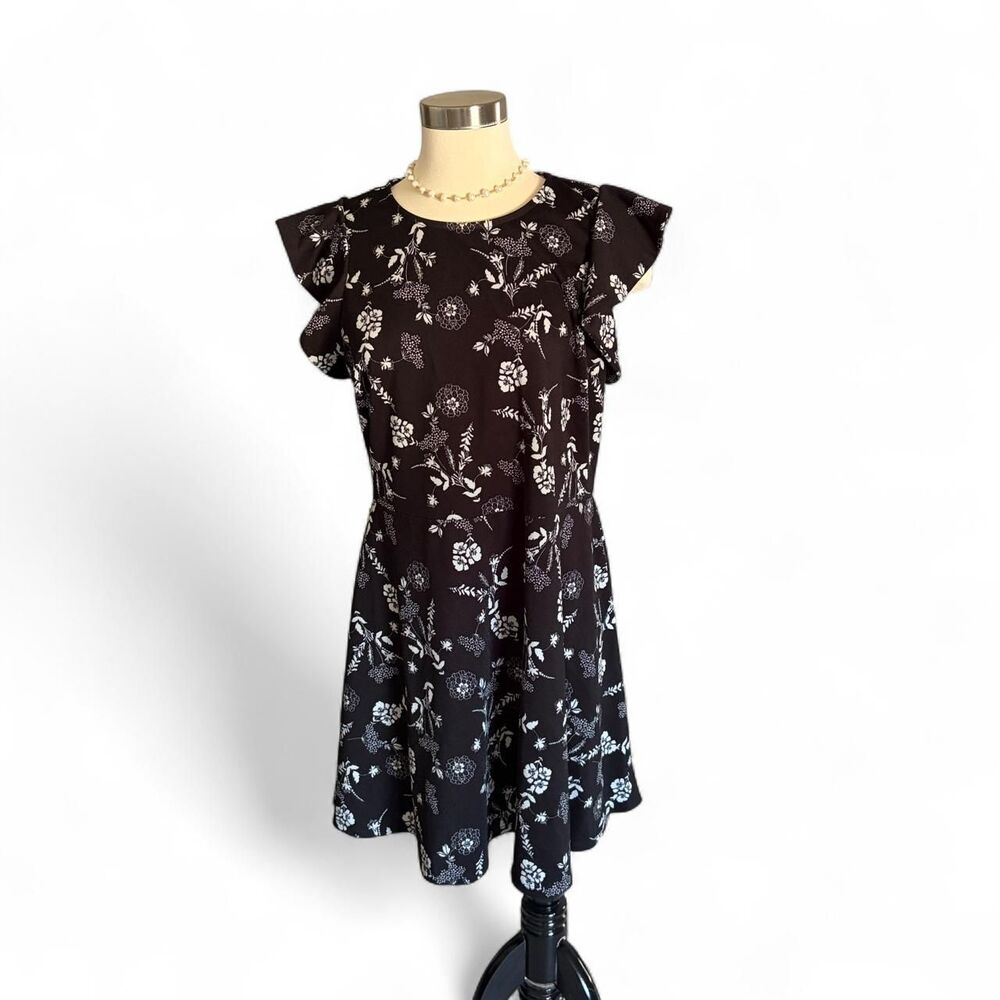 Xhilaration Women's‎ Black floral mini dress XL